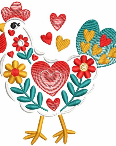 Floral Chickens - 7