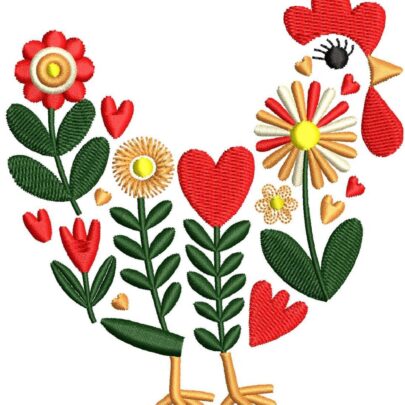 Floral Chickens - 8