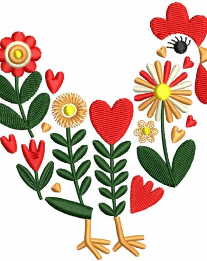 Floral Chickens - 8