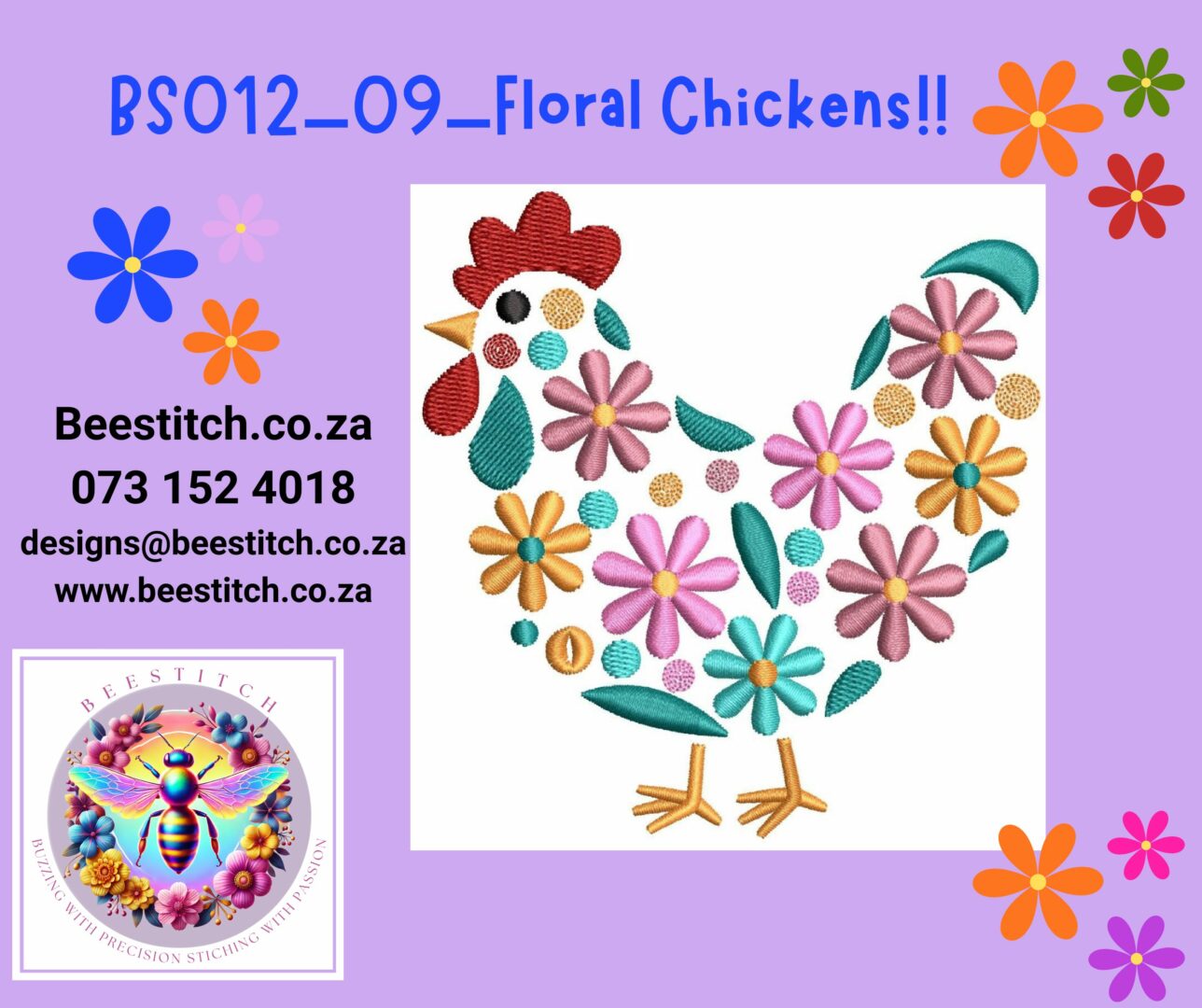 Floral Chickens - 9 - Image 2