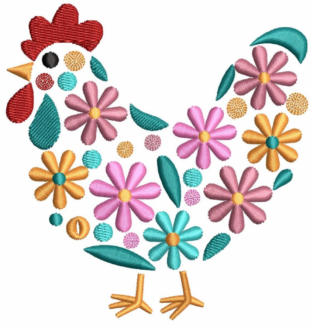 Floral Chickens - 9