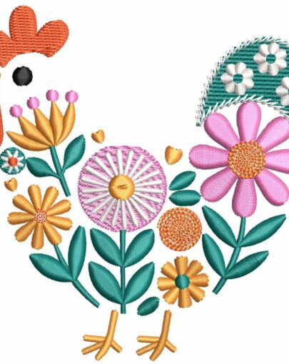 Floral Chickens - 10