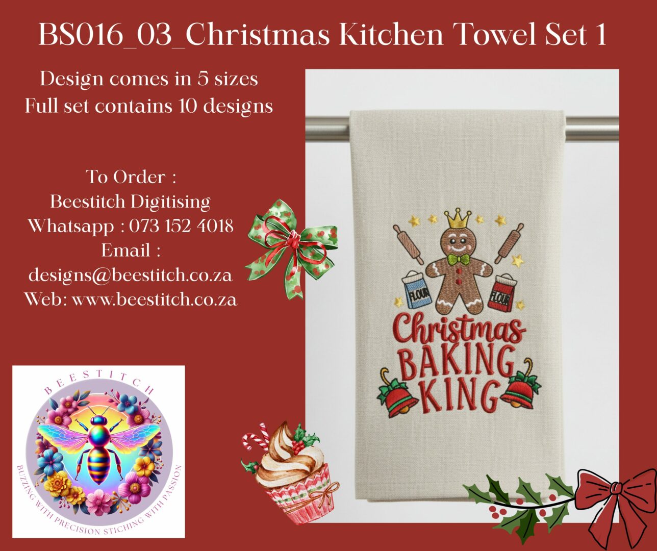Christmas Kitchen Towel Designs - 3 - Image 2