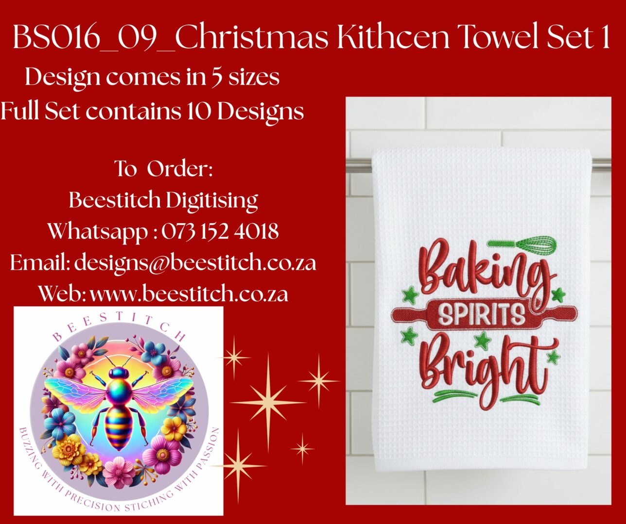Christmas Kitchen Towel Designs - 9 - Image 2
