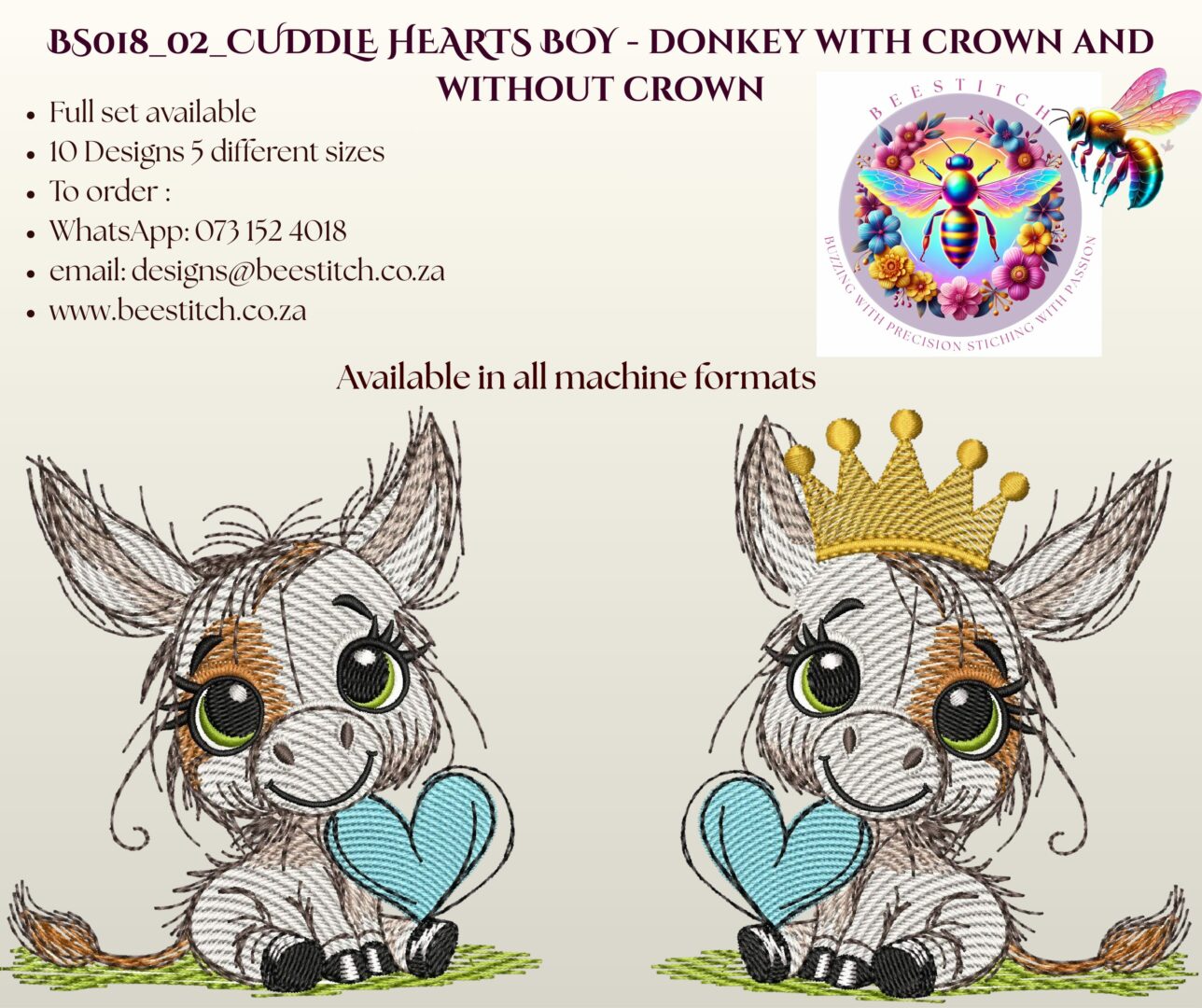 Cuddle Hearts - Donkey boy - with & without crown - Image 3