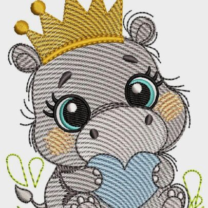 Cuddle Hearts - Hippo boy - with & without crown