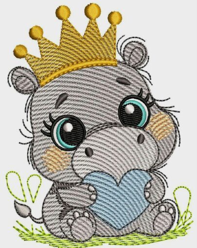 Cuddle Hearts - Hippo boy - with & without crown