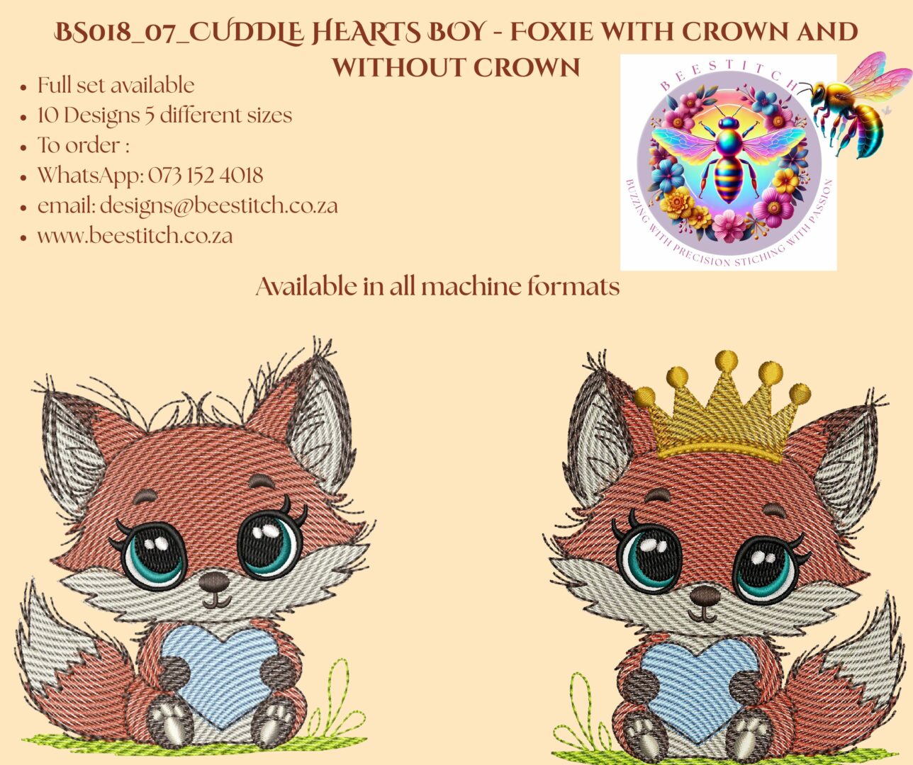 Cuddle Hearts - Foxie boy - with & without crown - Image 2