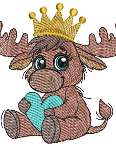 Cuddle Hearts - Moose boy - with & without crown