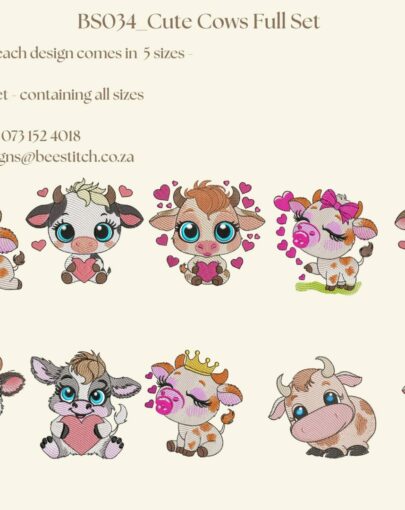 Cute Cows - Full Set of 10