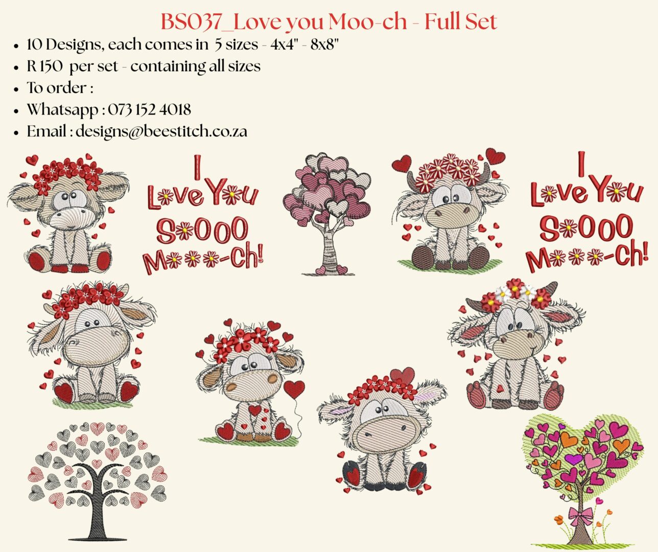 Love you Moo-ch - Full Set