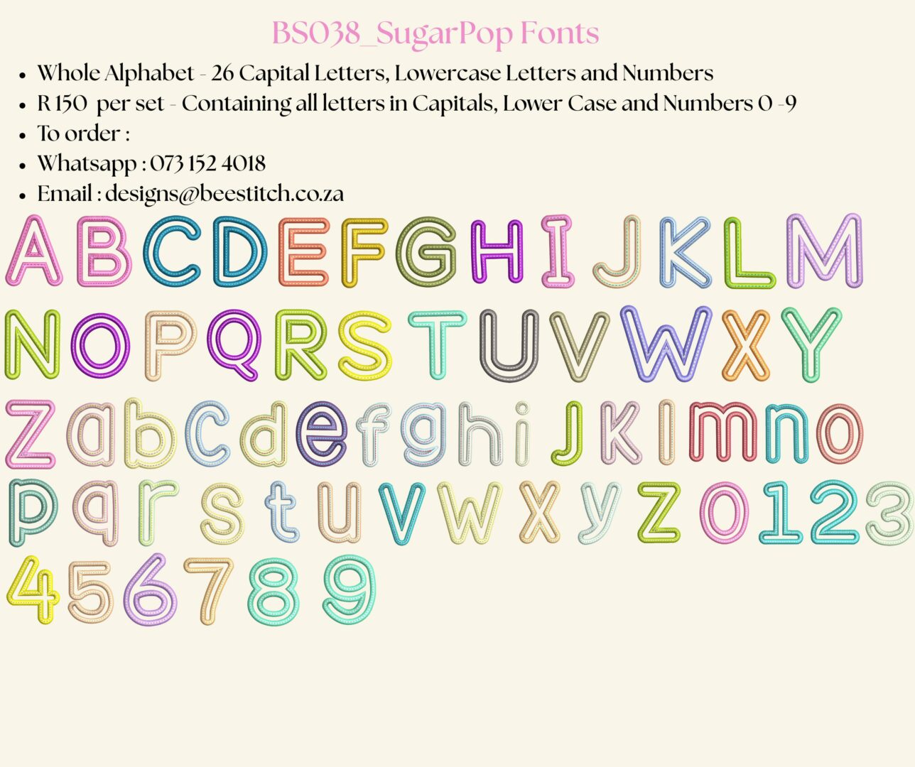 SugarPop Font - Full Set