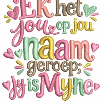 Ek het jou op jou Naam geroep - Single Design