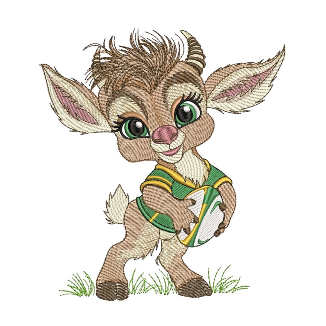 Baby Bok Big Spirit Springbok machine embroidery design by Beestitch Digitising